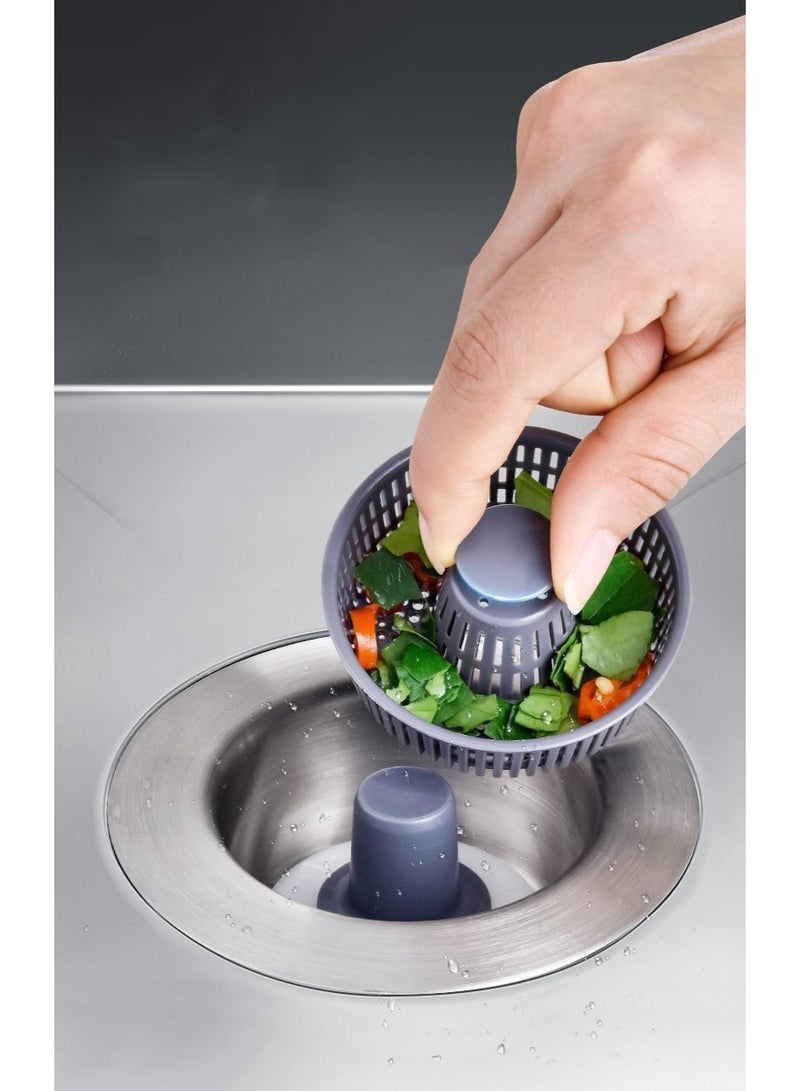 HOMESTAR ABS Kitchen Sink Pop-Up Filter Core ,Anti-Clog Large Basket Design With Odor Prevention, Press Type Drain Strainer For Quick Drainage & Easy Cleaning, Universal Sink Filter Insert ,10.8*7*5.5 cm - Image 3