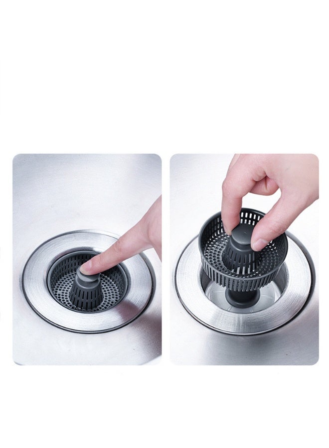 HOMESTAR ABS Kitchen Sink Pop-Up Filter Core ,Anti-Clog Large Basket Design With Odor Prevention, Press Type Drain Strainer For Quick Drainage & Easy Cleaning, Universal Sink Filter Insert ,10.8*7*5.5 cm - Image 5