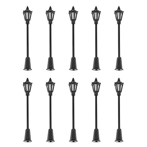 Maxmoral 10pcs 70mm Model Railway Antique Lamp Garden Street Light HO OO TT Scale 1:100 New - Image 1