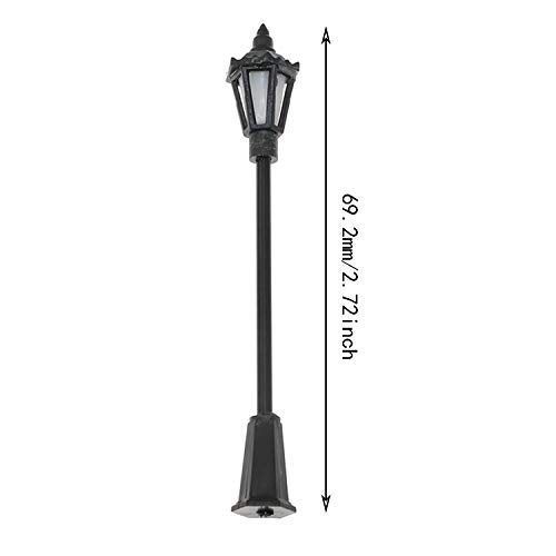 Maxmoral 10pcs 70mm Model Railway Antique Lamp Garden Street Light HO OO TT Scale 1:100 New - Image 2
