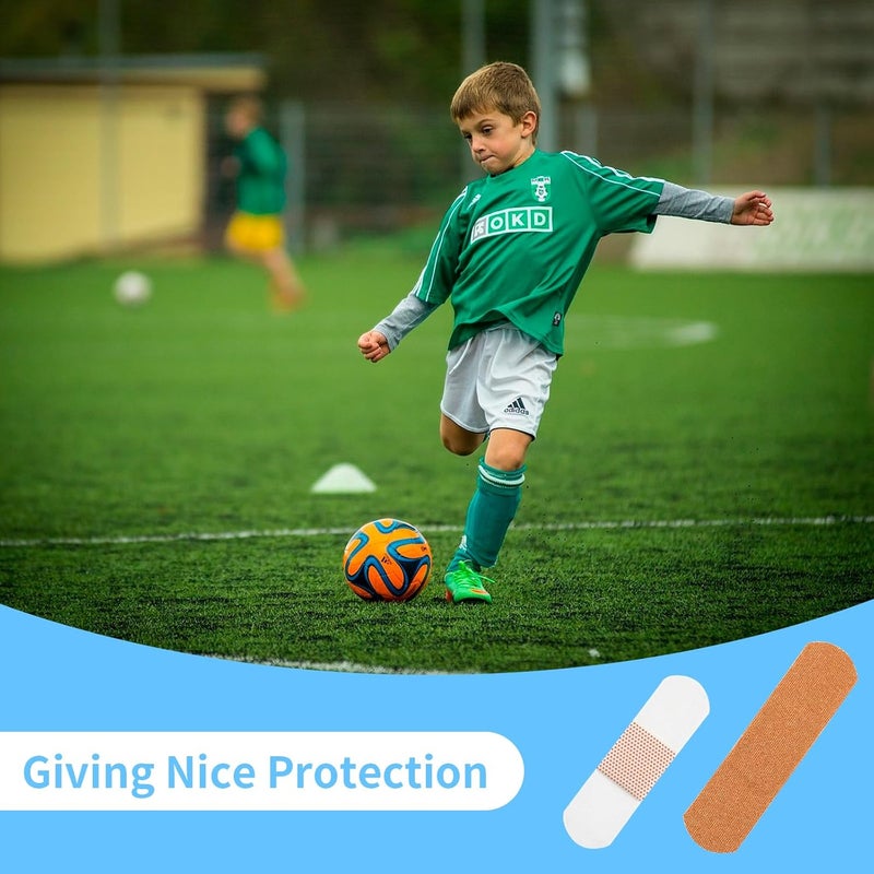 AndicAge 200pcs Adhesive Bandages Assorted Sizes Small Flexible Breathable Fabric Fingertip Bandages Bulk for Family First Aid Wound Skin Wrap - Image 5