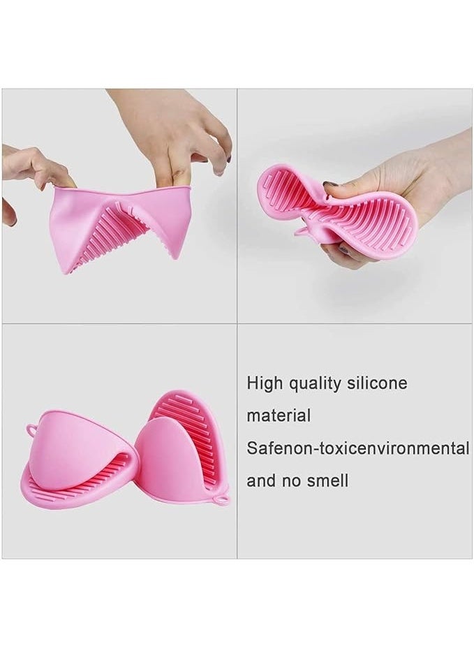 قفازات سيليكون مقاومة للحرارة للفرن والميكروويف وحامل أواني سيليكون للمطبخ - متعددة الألوان - Image 3