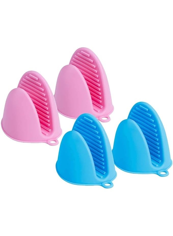 قفازات سيليكون مقاومة للحرارة للفرن والميكروويف وحامل أواني سيليكون للمطبخ - متعددة الألوان - Image 1