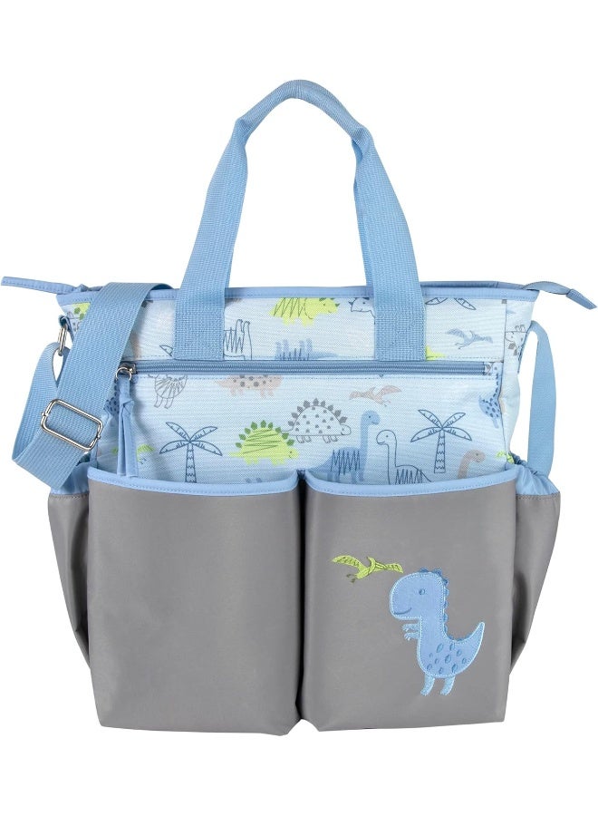 Baby Essentials Crossbody Dinosaur Diaper Bag Tote with Changing Station  - Image 3