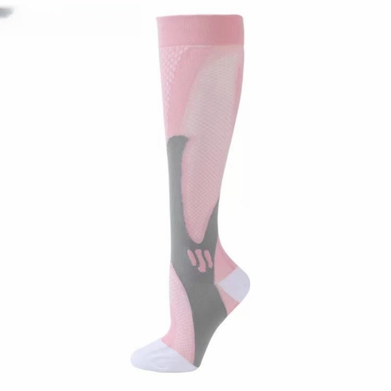 Compression Socks Blue Elastic Fine Material Socks - Comfy Durable Long Tube Socks for Sports Use - Image 4