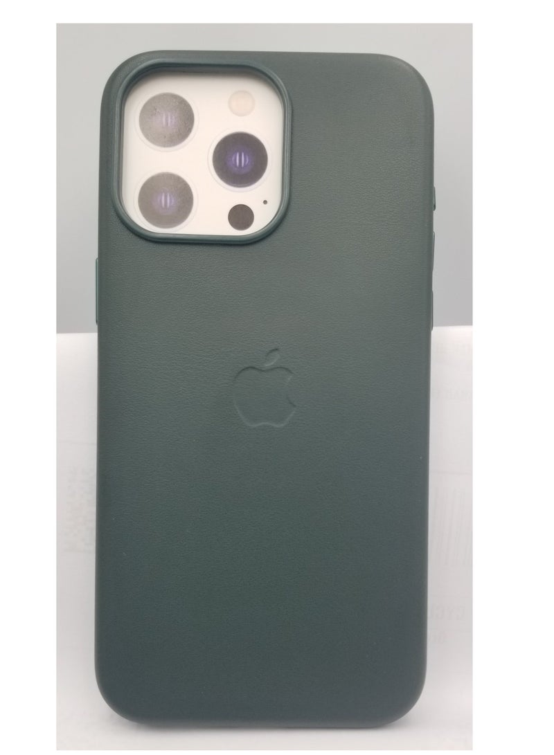 IAF IPhone 15 Pro Max Silicone Leather Case - Green - Image 1