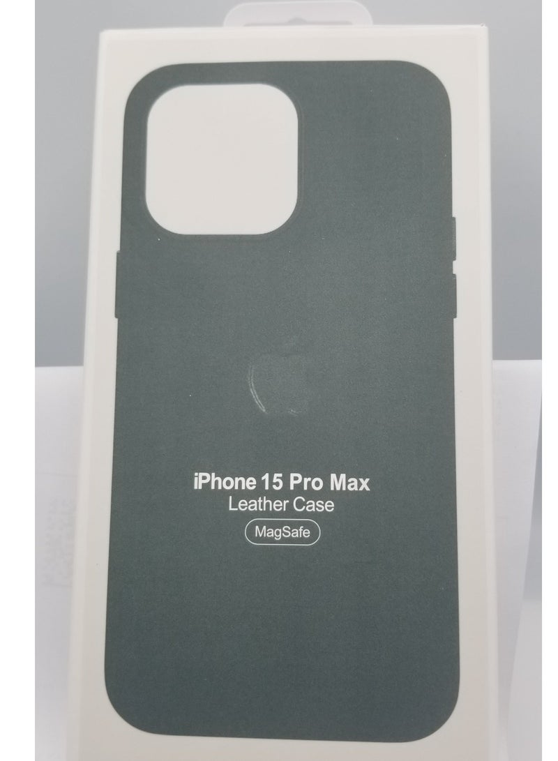 IAF IPhone 15 Pro Max Silicone Leather Case - Green - Image 2