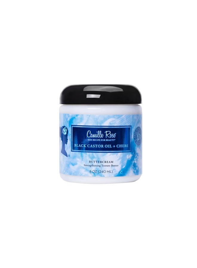 Camille Rose Black Castor Oil & Chebe Buttercream | Strengthening Texture Butter | Restores Moisture for Thick, Textured Hair - 8 oz - Image 1