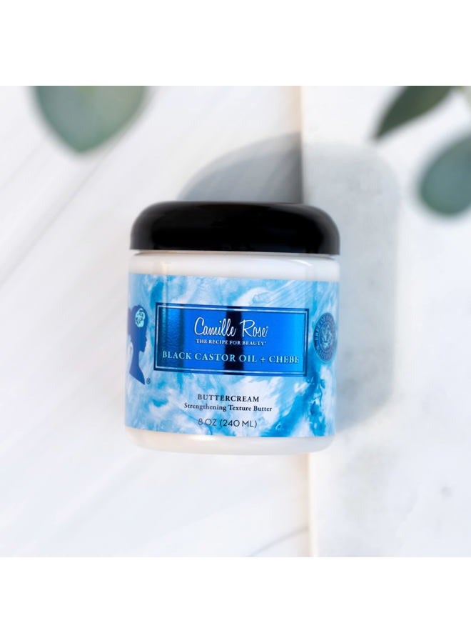 Camille Rose Black Castor Oil & Chebe Buttercream | Strengthening Texture Butter | Restores Moisture for Thick, Textured Hair - 8 oz - Image 2