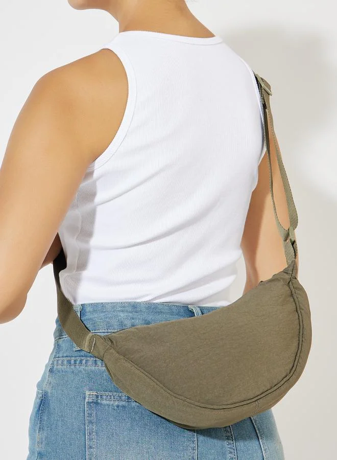 Styli Solid Mini Shoulder Bag with Adjustable Straps