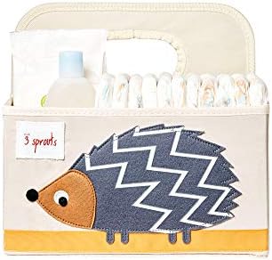 3 Sprouts Baby Diaper Caddy - Organizer Basket For Nursery, Hedgehog - Image 3