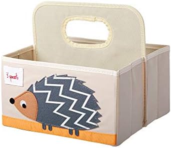 3 Sprouts Baby Diaper Caddy - Organizer Basket For Nursery, Hedgehog - Image 2