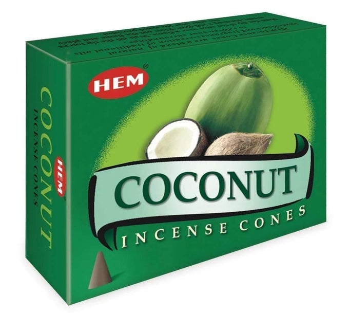 Coconut Case of 12 Boxes 10 Cones Each Hem Incense from India
