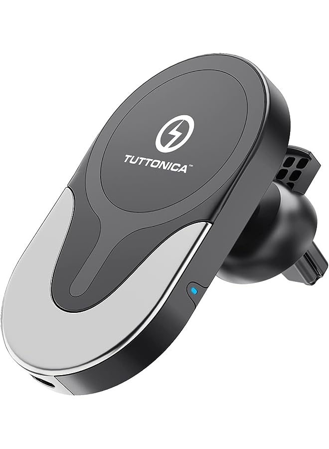 TUTONICA Automatic 15W Magnetic Wireless Car Charger For IPHONE AND ANDROID For Car Phone Holder Air Vent Mount AND Dashboard Bracket - Image 1
