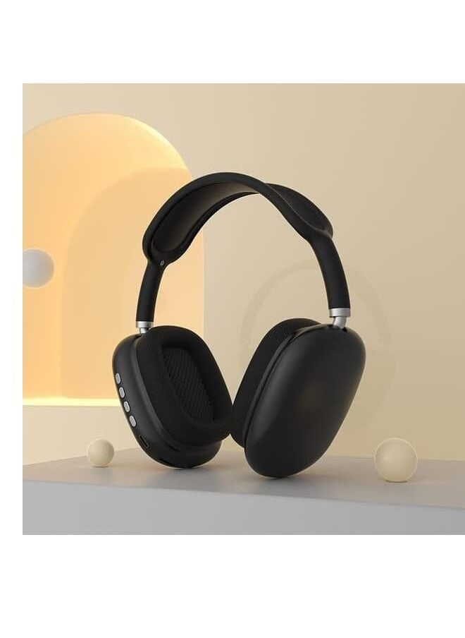 Generic - P9 Wireless Headphones Bluetooth-compatible 5.0 Headset Gamer Reduction Headsets Stereo Sound Sports Earphone for Phone Gaming (Black) - Image 1