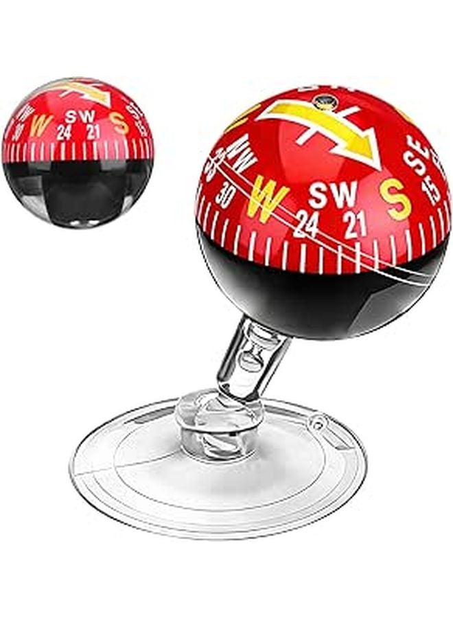 38mm Plastic Car Compass Ball with Suction Cup for Auto Dashboard Marine Navigation Outdoor Hiking - Image 1