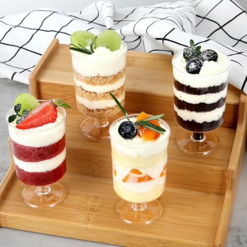 Alpha Basics 150ml (Pack of 30) Plastic Dessert Cups | Multipurpose Drinking Glass | Pudding Cup Dessert Cup | Food Grade | Dishwasher Safe, Freezer & Refrigeration Safe | - Image 4