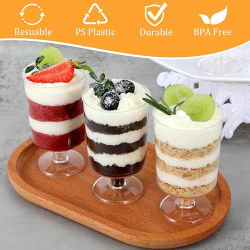Alpha Basics 150ml (Pack of 30) Plastic Dessert Cups | Multipurpose Drinking Glass | Pudding Cup Dessert Cup | Food Grade | Dishwasher Safe, Freezer & Refrigeration Safe | - Image 5