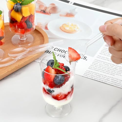 Alpha Basics 150ml (Pack of 30) Plastic Dessert Cups | Multipurpose Drinking Glass | Pudding Cup Dessert Cup | Food Grade | Dishwasher Safe, Freezer & Refrigeration Safe | - Image 2