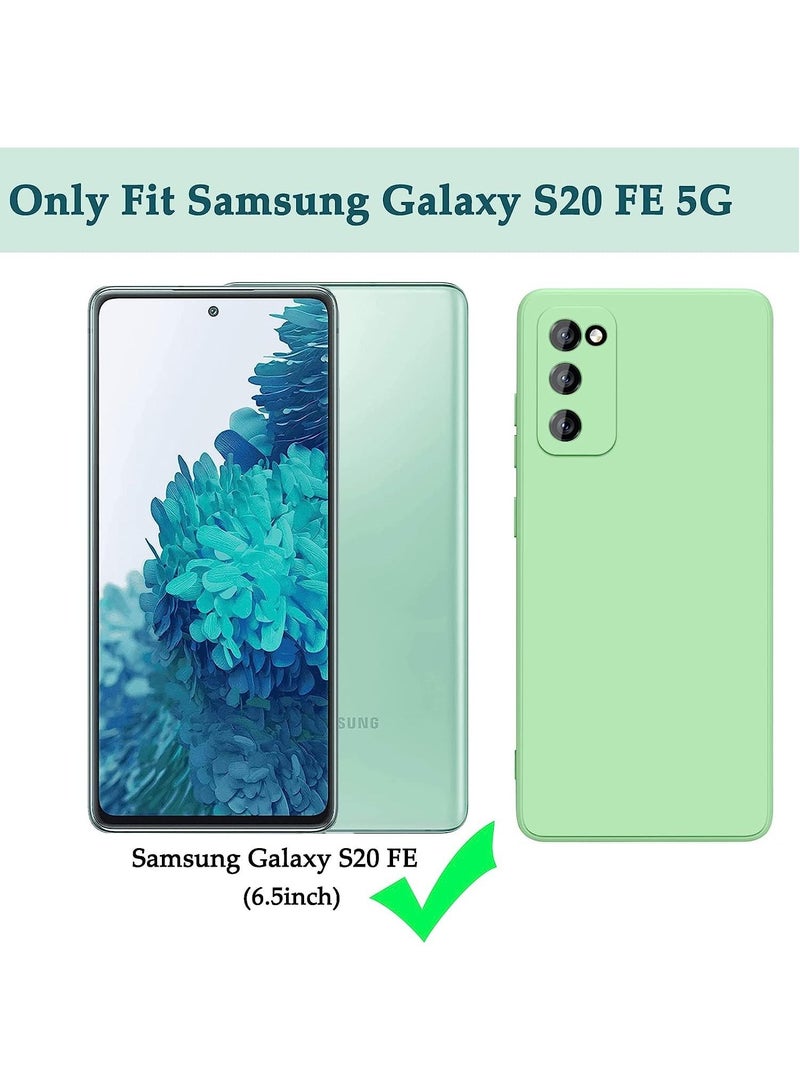 Color Fans Compatible with Samsung S20 FE 5G Case Silicone Phone Case for Samsung S20 FE 5G 6.5 inch Cover Soft Matcha Green - Image 2