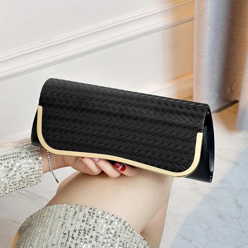 New Fashion Banquet Clutch Bag Women'S Leather Woven Evening Bag Shoulder Bag Crossbody Bag - Image 3