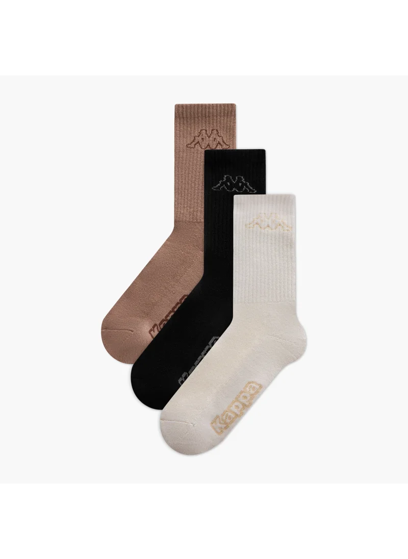 كابا Set of 3 - Kappa Logo Detail Crew Length Socks