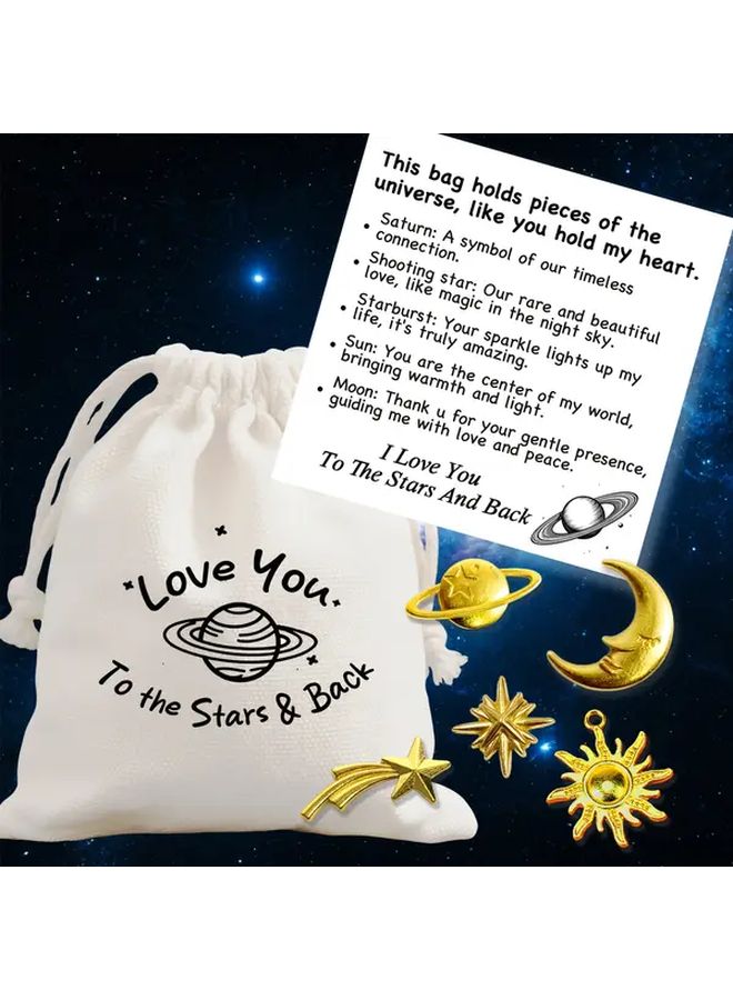 Cosmic Love Gift Set 6pcs Universe Theme I Love You Set With Saturn Sun Moon Starless - Image 4