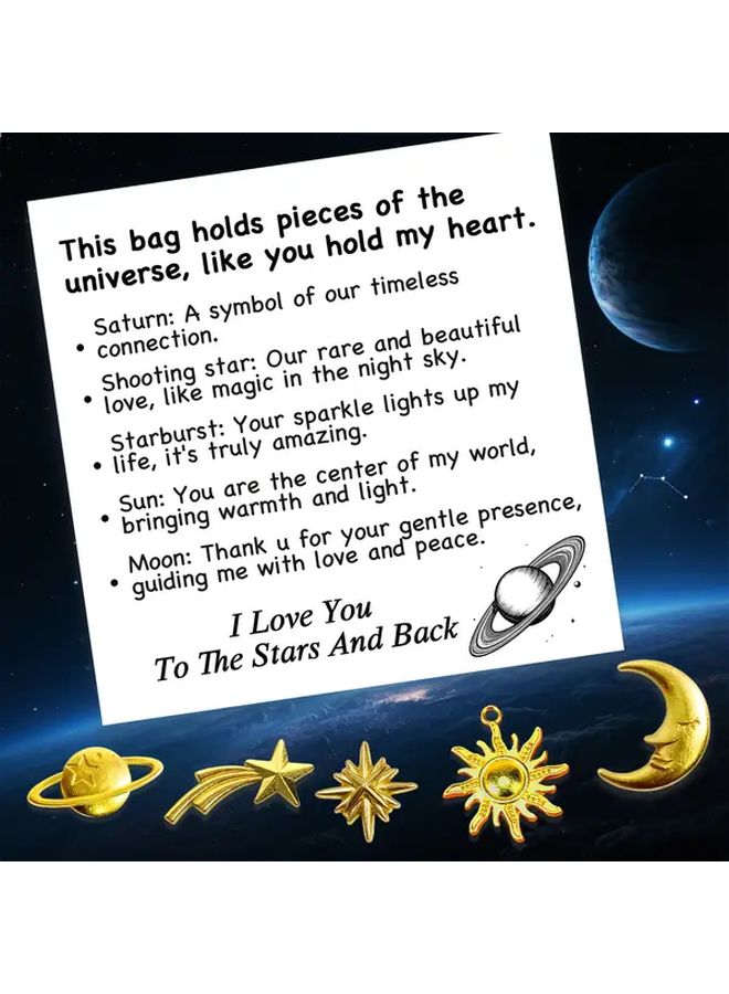 Cosmic Love Gift Set 6pcs Universe Theme I Love You Set With Saturn Sun Moon Starless - Image 3