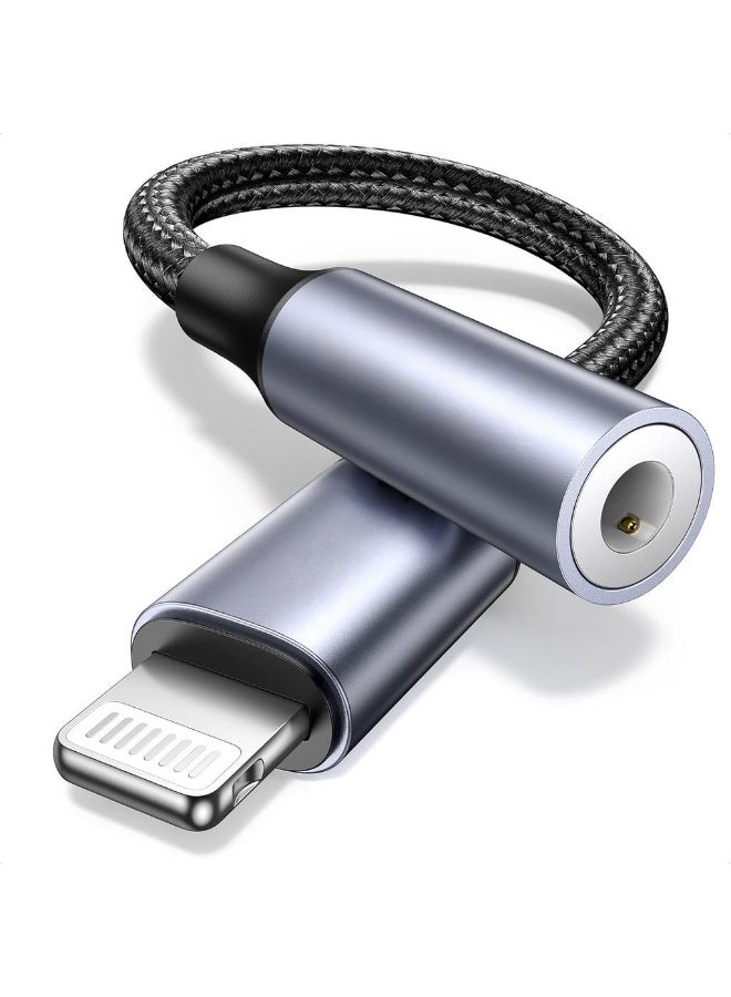 محول سماعات رأس 2 حزمة لشهادة Apple MFI Lightning إلى 3.5 مم متوافق مع iPhone 14/14 Pro/14 Max /14 Pro Max iPhone 13/12 سلسلة iPad Pro iPhone - Image 1