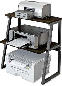 MIXDE Printer Stand with 3-Tier Storage Shelves, Large Size Multi-Purpose Desktop Organizer for Printer, Copier, Scanner, Files, and Books, 3 Layers Shelves with Steel Frame for Home and Office  - Image 1