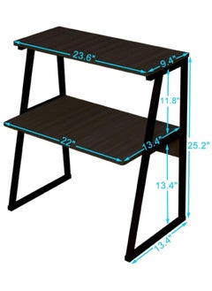 MIXDE Printer Stand with 3-Tier Storage Shelves, Large Size Multi-Purpose Desktop Organizer for Printer, Copier, Scanner, Files, and Books, 3 Layers Shelves with Steel Frame for Home and Office  - Image 2