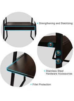 MIXDE Printer Stand with 3-Tier Storage Shelves, Large Size Multi-Purpose Desktop Organizer for Printer, Copier, Scanner, Files, and Books, 3 Layers Shelves with Steel Frame for Home and Office  - Image 3