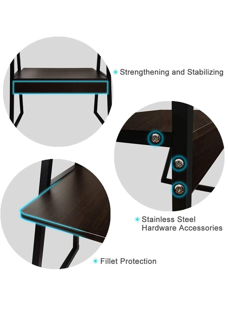 MIXDE - Printer Stand with 3-Tier Storage Shelves, Large Size Multi-Purpose Desktop Organizer for Printer, Copier, Scanner, Files, and Books, 3 Layers Shelves with Steel Frame for Home and Office - Image 1