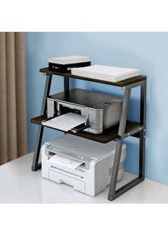 MIXDE Printer Stand with 3-Tier Storage Shelves, Large Size Multi-Purpose Desktop Organizer for Printer, Copier, Scanner, Files, and Books, 3 Layers Shelves with Steel Frame for Home and Office  - Image 4