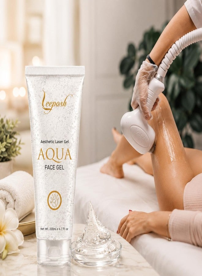 Leeposh Aqua Gel for RF, IPL & Laser Procedures | Hydrating & Skin Comfort Gel | Water-Soluble, Clear Formula | Easy Glide Conductive for Face & Body | Professional Use 200ml - Image 4