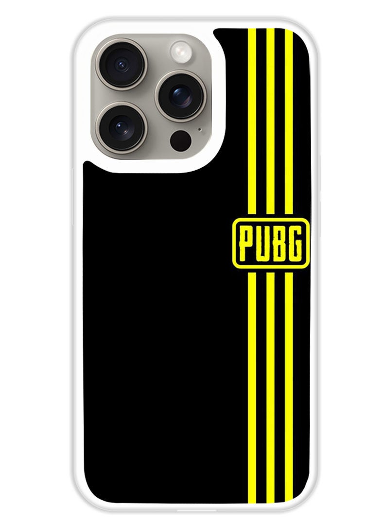 Theodor Protective Case Cover For APPLE IPHONE 15 Pro Max Pubg Logo (White Bumper) - Image 1
