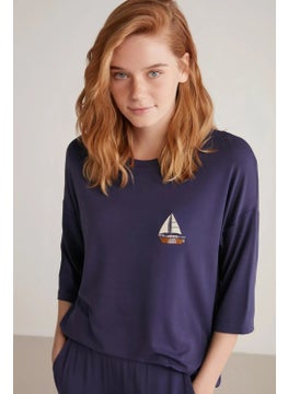 NAUTICA Soft Texture Three Quarter Sleeve Women's Pajama Set W602  - Image 3