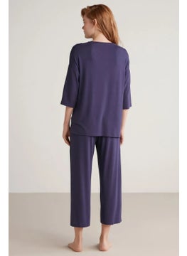 NAUTICA Soft Texture Three Quarter Sleeve Women's Pajama Set W602  - Image 4