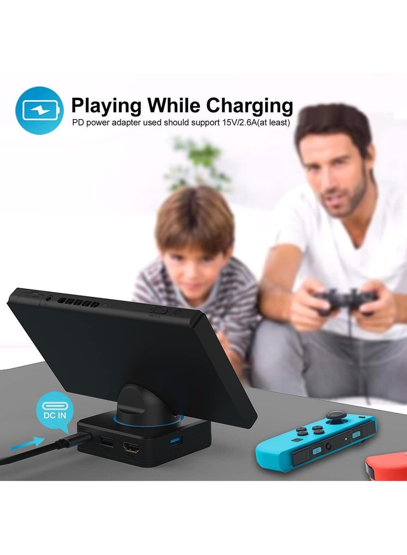 Sweet seven Docking Station for Nintendo Switch - 5-in-1 Portable Hub with 4K HDMI, USB 3.0, Portable Charging Dock - Travel-Friendly Adapter - Image 5