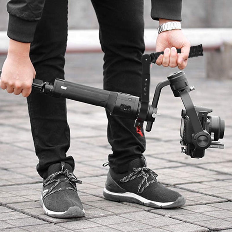 Pomya Gimbal Hand Grip, Lanyard Sling Extension Bracket Monitor Flash Mount Handle Extender Compatible for DJI Ronin-S Zhiyun Crane2 Handheld Gimbal Stabilizer(for Ronin-S) - Image 4