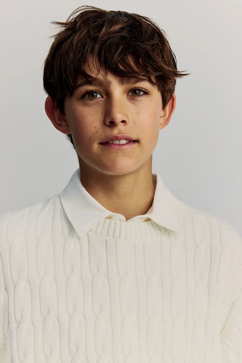 اتش اند ام كنزة قطنية محبوكة