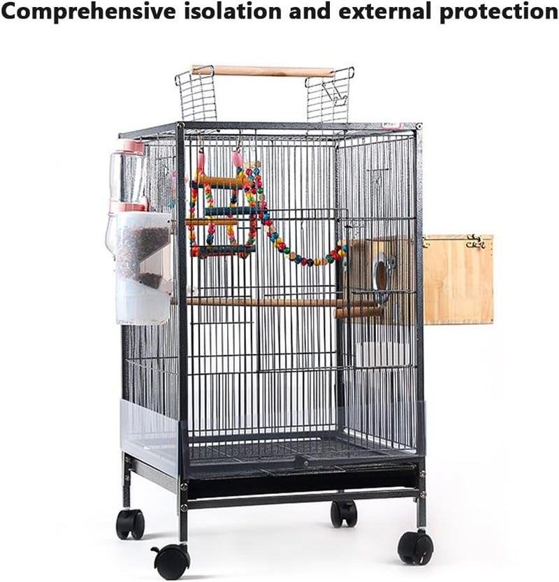 Gaderth 4Pcs Transparent PVC Bird Cage Baffle,Bird Cage Seed Catcher,Parakeet Cage Accessories, Birdcage Cover Seed Guard for Parrot Parakeet Macaw Cages Large - Image 5
