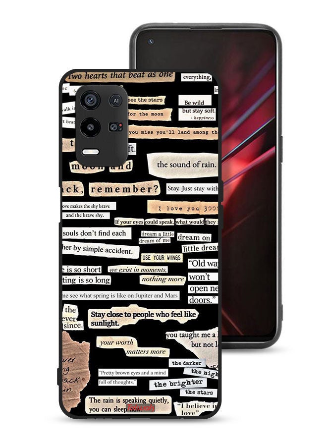 Tolwak Oppo K9x Protective Case Cover Quotes Stickers - Image 1