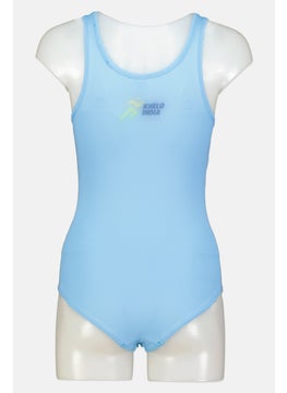 Adidas Women Graphic Print One Piece Swimsuit, Light Blue  - Image 2