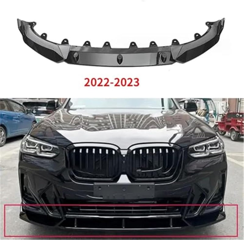 QASULER Front Bumper Lip Spoiler for BMW X3/X4 2021-2023 - Image 2
