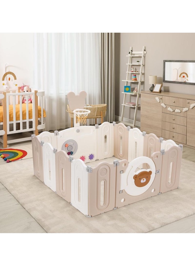 محبس و ساحة اللعب للاطفال ، مع ستاند كرة السلة و جدار للعب يحتوي على العاب آمنه - Image 1