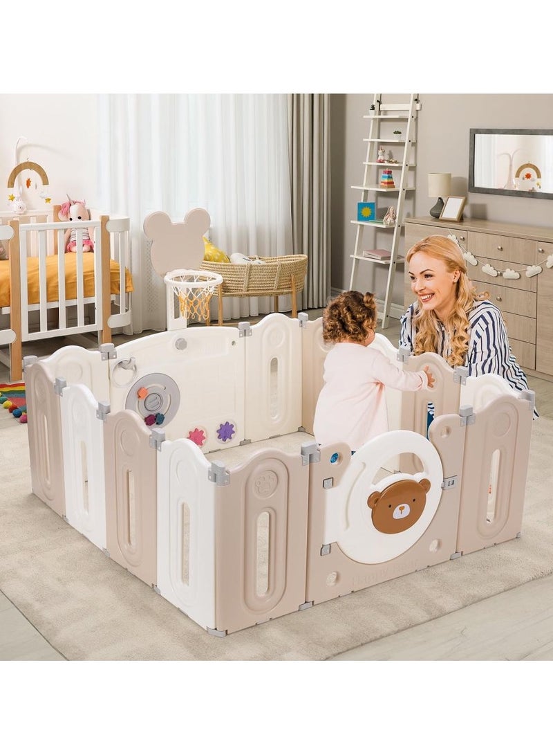 محبس و ساحة اللعب للاطفال ، مع ستاند كرة السلة و جدار للعب يحتوي على العاب آمنه - Image 2