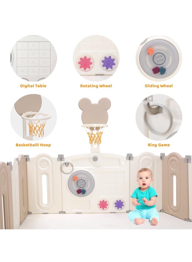 محبس و ساحة اللعب للاطفال ، مع ستاند كرة السلة و جدار للعب يحتوي على العاب آمنه - Image 4