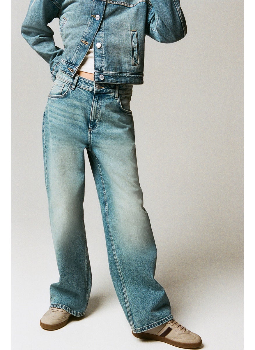 H&M Baggy Fit Bootcut Leg Jeans  - Image 1