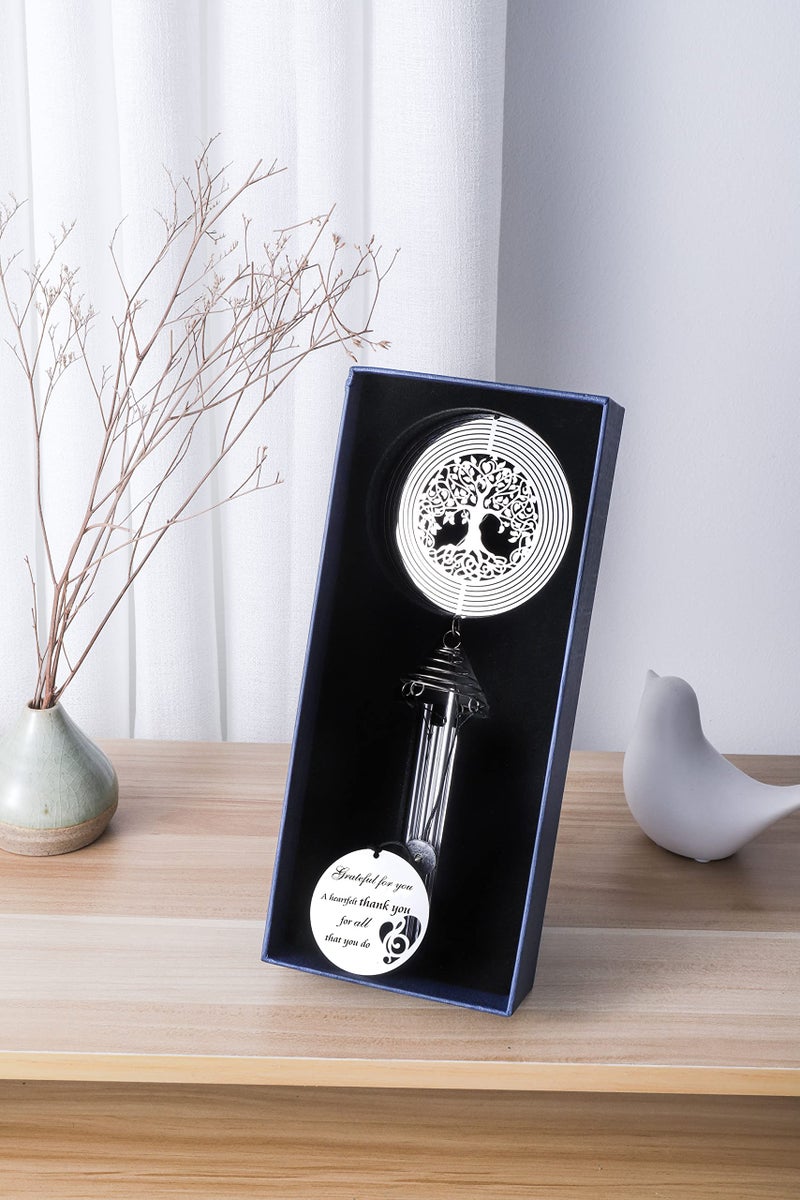 LEAVORES Thank You Wind Chimes with Tree of Life Wind Spinner for Women, Teacher, Family, Friends - Appreciation Gifts for Coworkers - Ideal Hostess/ Gratitude Gifts - Image 2